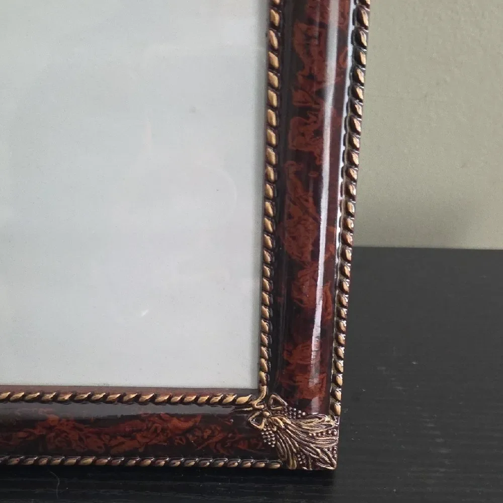 Elegant Brown and Gold Picture Frame